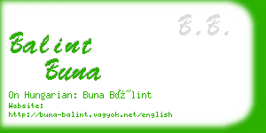 balint buna business card